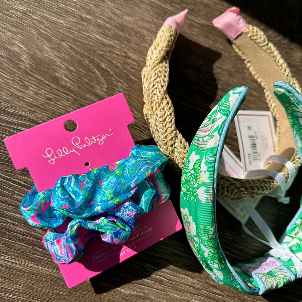 NWT Lilly Pulitzer headbands & scrunchies.